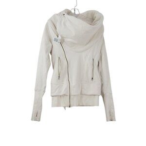 Lululemon Women's Polar Cream White Cowl Neck Winter Jacket Size 4